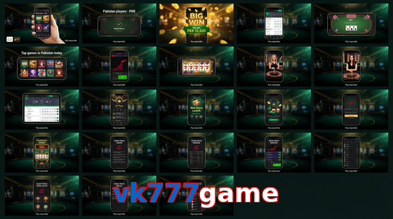 Main screen of Vk777game bet page for PK players