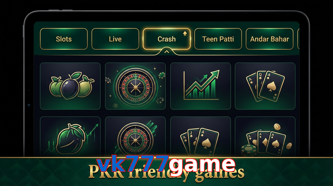 Game list for Vk777game games section